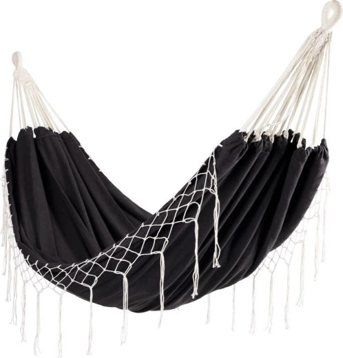 Tweepersoons tuinhangmat boho grafiet 200 × 150 cm - 1 stuk