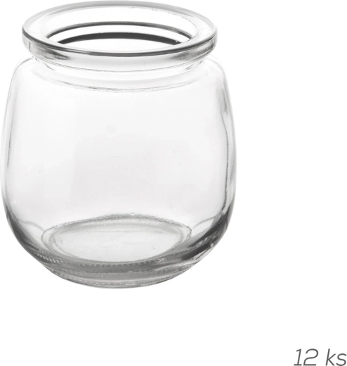 Glass yogurt jars 200 ml, 12 pcs