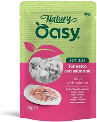 Oasy Natury Soft Jelly – Thunfisch mit Lachs in Gelee, 70 g