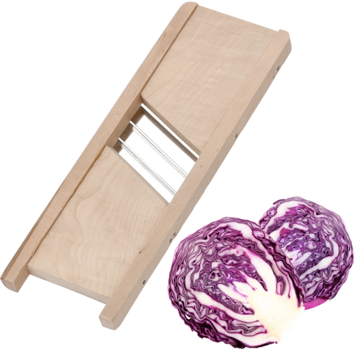 Râpe à chou en bois 44 × 15 cm avec 3 lames