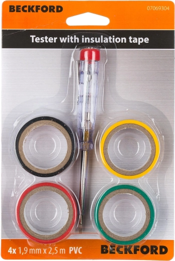 Testeur de tension et rubans isolants – lot de 4 pcs