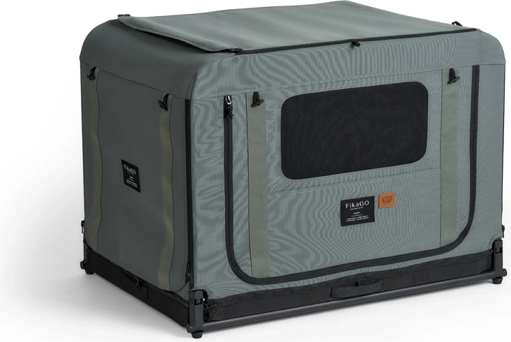 FikaGO kennel/caisse de transport pliable pour chien Queen L verte