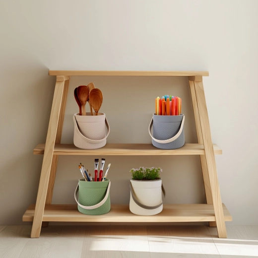 Panier décoratif avec anse 11 × 18 cm - 1 pièce