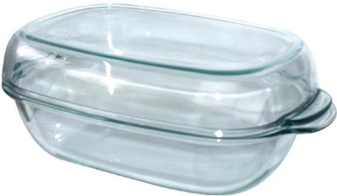 Ovale glazen ovenschaal met deksel 8 l, 40 × 12 cm