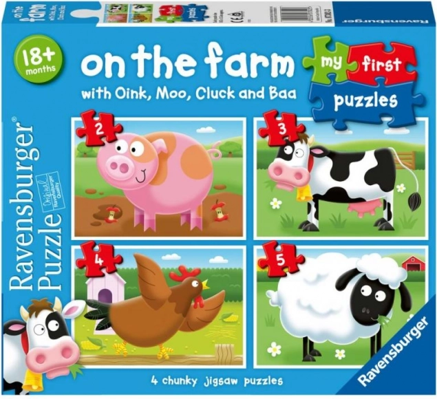 Mes premiers puzzles : À la ferme 4-en-1