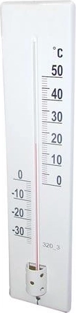 Outdoor metal thermometer 41 cm – white