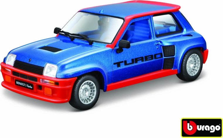 Metal car model 1:24 Renault 5 Turbo – blue (Bburago)