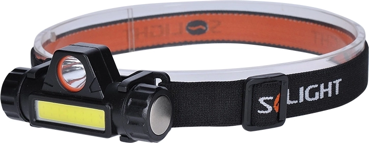 Solight rechargeable LED headlamp 3 W + COB, 150 + 120 lm, Li-Ion - 1 piece