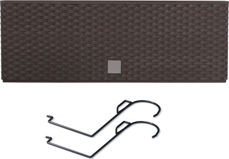 Jardinière suspendue en rotin pour balcon Rato Case, ombre