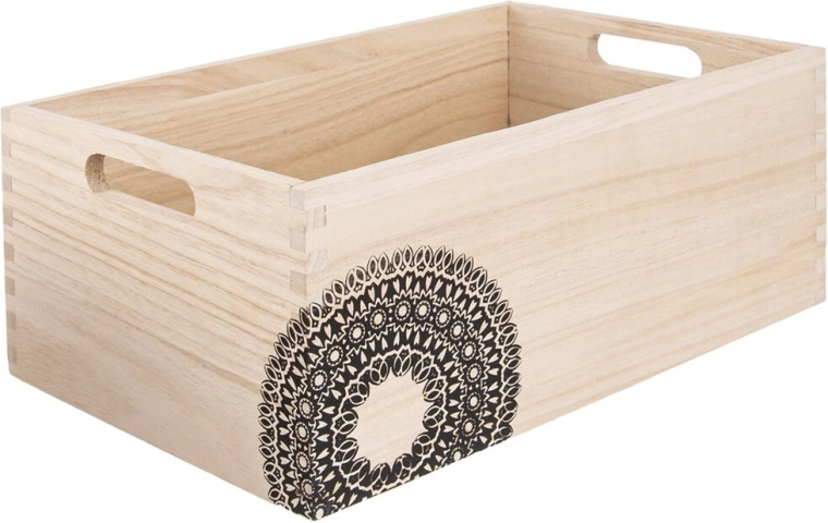 Wooden crate mandala 26 × 16 × 11 cm