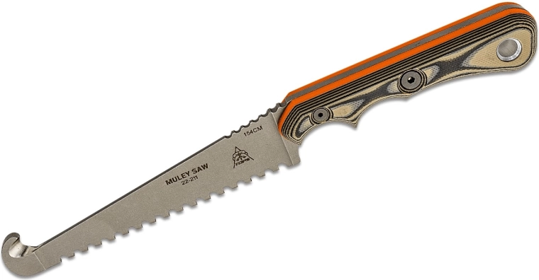 TOPS Knives Muley Skinner and Muley Saw combo with leather sheath