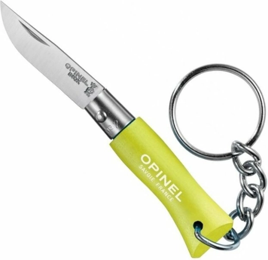 Opinel N°02 sleutelhanger – zakmes 3,5 cm, lichtgroen, beukenhout
