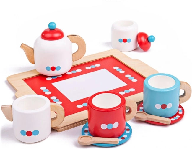 Wooden Polka Dot Tea Set BIGJIGS TOYS