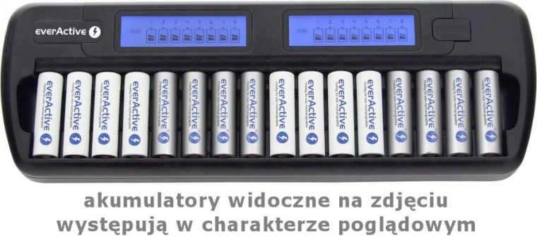 Processor charger for 16 AA/AAA batteries