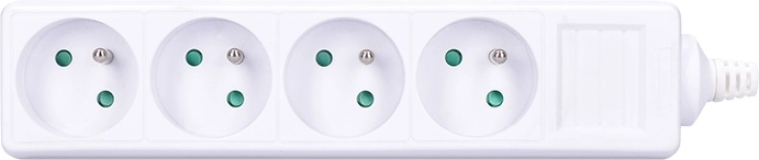 Solight meervoudig stopcontact met klemmenstrook, 4 stopcontacten