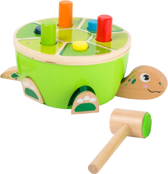 Small Foot Wooden Hammering Turtle