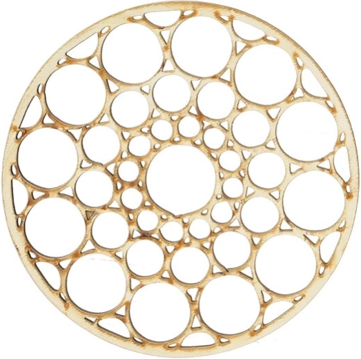Dessous de verre en bois avec motif mandala – 10 cm