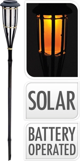 Zonnebamboe fakkel 65 cm, zwart