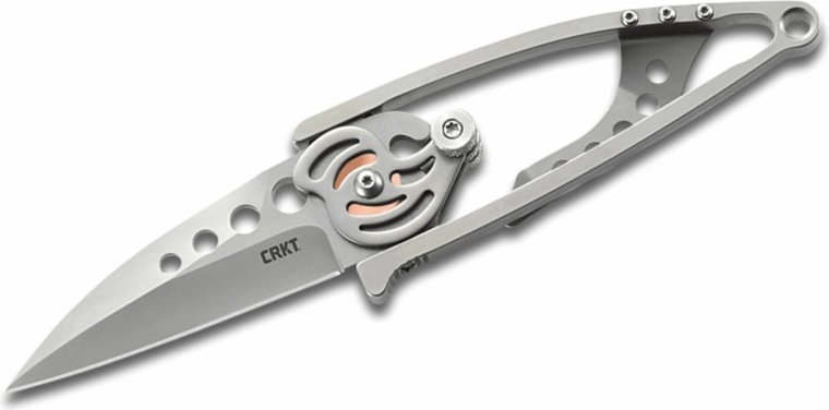 Crkt Snap Lock couteau de poche argenté 6,5 cm en acier inoxydable