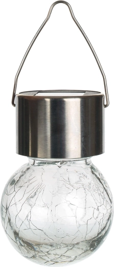 HANG solar hanging lamp made of stainless steel and glass, clear, 1 LED