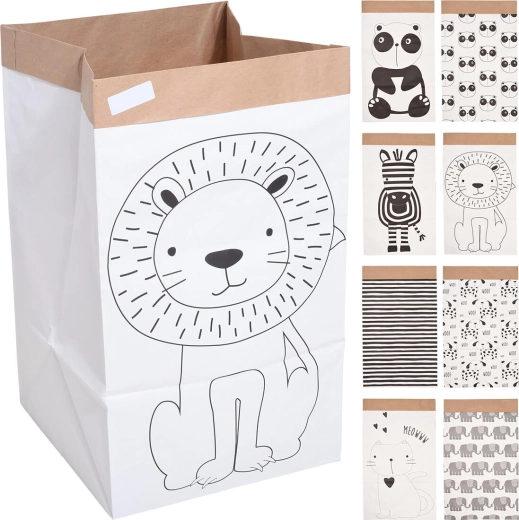 Kinder Aufbewahrungskörbe Tiere – Set mit 2 Stk., Papier, Mix Dekore