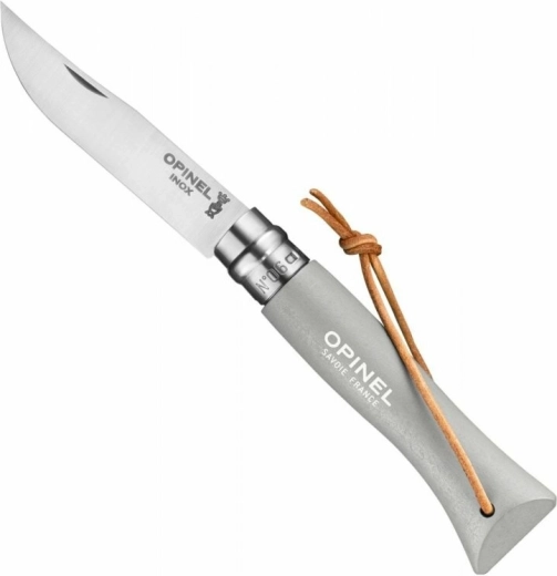 Opinel N°06 Trekking Cloud couteau de poche 7 cm, gris, bois de hêtre