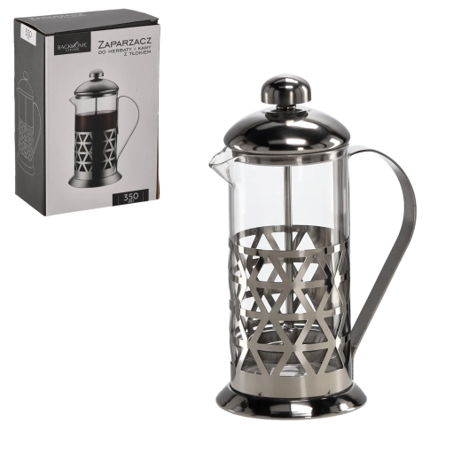 Cafetière à piston filtre 350 ml en verre borosilicaté