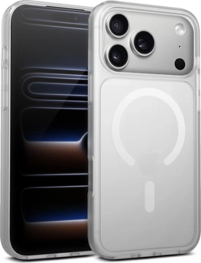 Crong Hybrid Matte Magnetic MagSafe Case for iPhone 17 Pro White