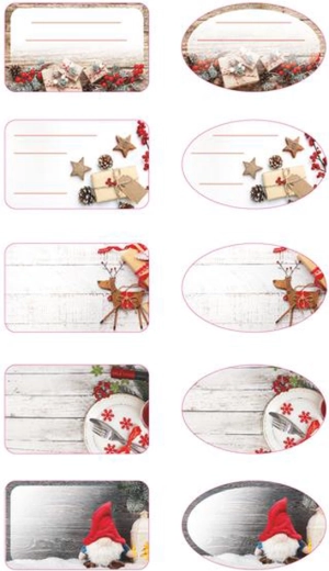Cadeaustickers voor kerstcadeaus TORO, 96 stuks
