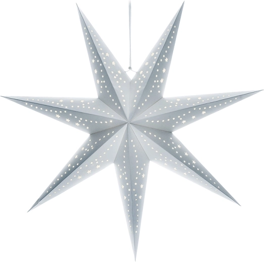 Solight étoile de Noël LED suspendue argentée 60 cm avec minuterie - 1 pièce