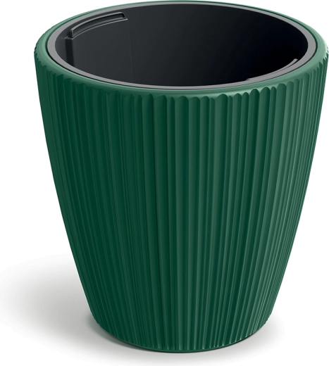 Oro Flower Pot 47 cm dark green with inner insert