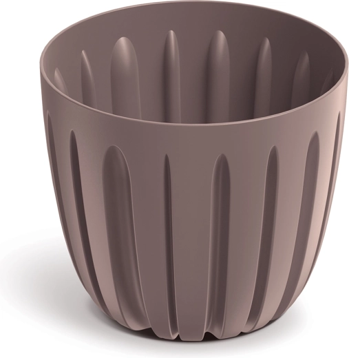 Plastic Flower Pot Wario 13.8 cm marsala