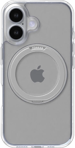 Clear Torras Ostand Pro Case for iPhone 16 Plus