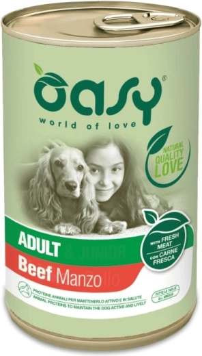 Oasy paté voor volwassen honden met rundvlees 400 g