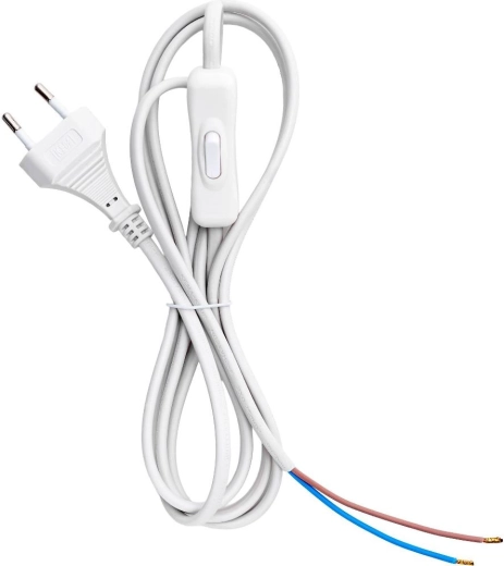 Câble d’alimentation Retlux RPC 76 avec interrupteur, 2 m, blanc