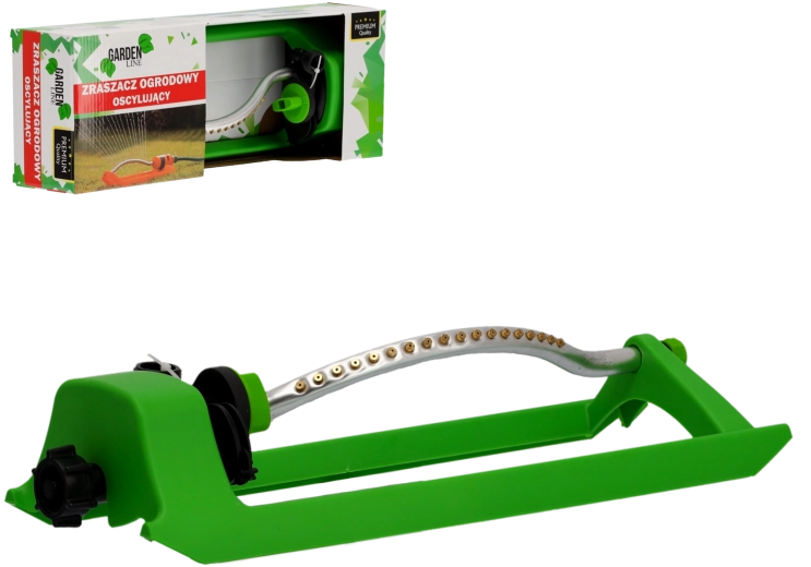 Garden oscillating sprinkler with brass nozzles