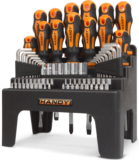 Screwdriver and Bit Set with Stand, 77 Pieces