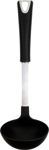 Schöpfkelle mit schwarzem Griff