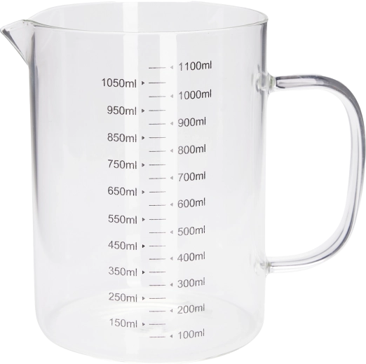 Verre doseur 1 l en verre borosilicaté