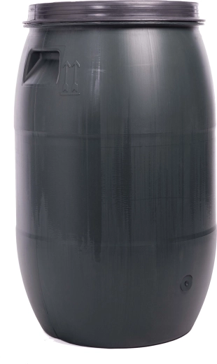 Plastic water barrel 120 l with lid