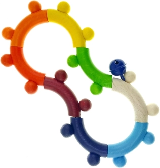 Hess hochet pour le développement de la motricité, bois coloré