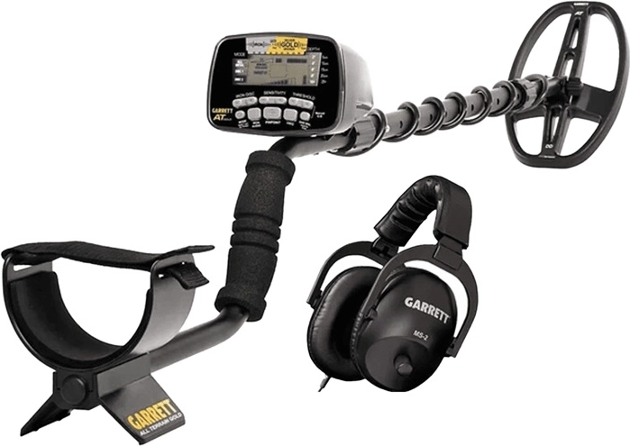 Garrett AT Gold metaaldetector met 5×8 zoekspoel en hoofdtelefoon