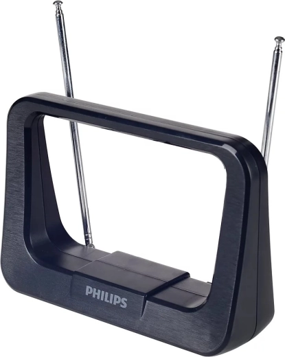 Antenne TV intérieure avec câble coaxial 1,8 m, 75 Ohm, filtre 3G/4G pour DVB-T/T2