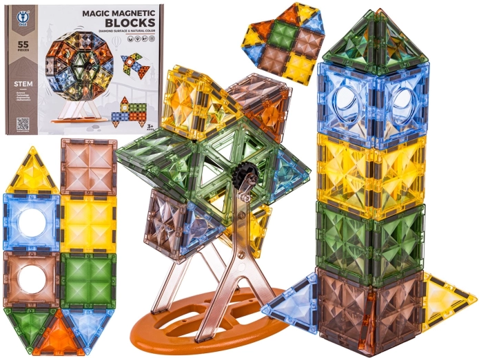 Magnetic construction set 55 pieces