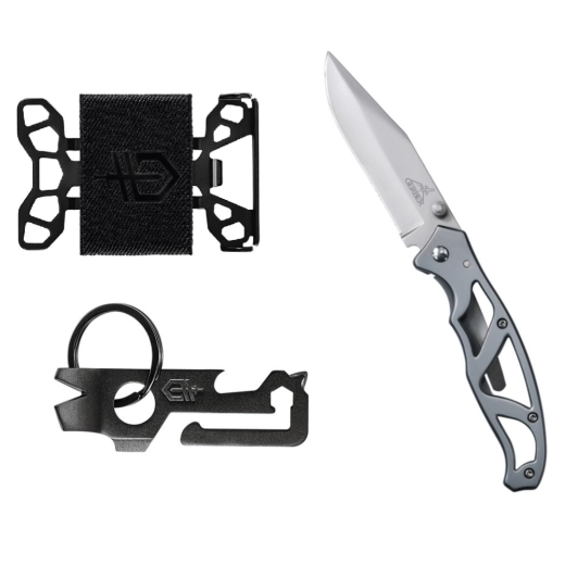 Gerber Paraframe I + Mullet + Barbill – set couteau, outil multifonction et portefeuille minimaliste
