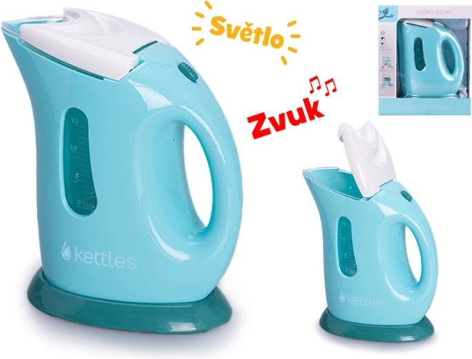 Kids' electric kettle with light and sound, 16 cm