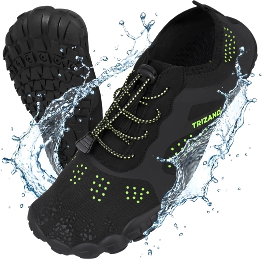 Trizand water shoes black, size 42, non-slip 5 mm sole