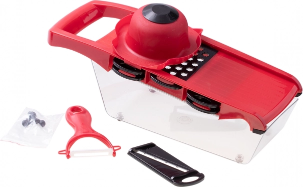 Trancheuse et râpe de cuisine universelle 6 en 1 avec éplucheur