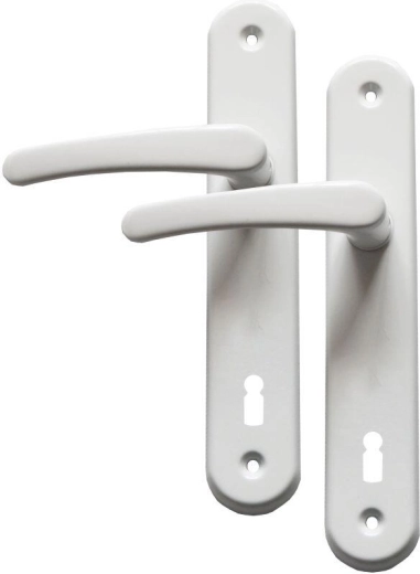 MICHAELA Door Hardware handle with key 90 mm white