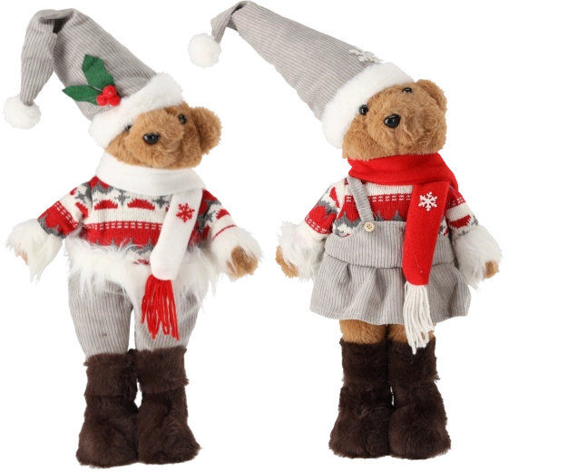 Christmas plush teddy bear 50 cm – decoration boy or girl